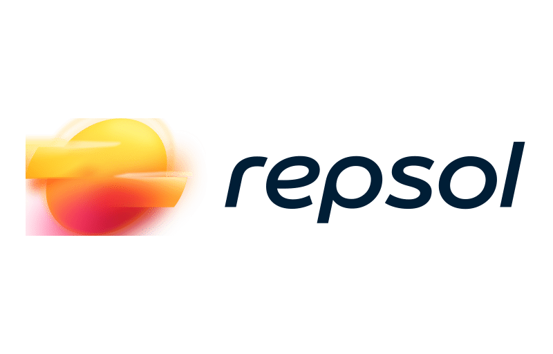 Logotipo de Repsol, cliente estratégico de Montrel en proyectos de automatización y control industrial.